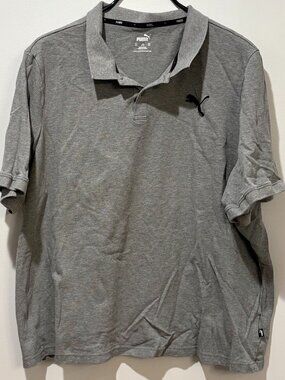 USED - Men's Gray Puma Polo - Size 4XL